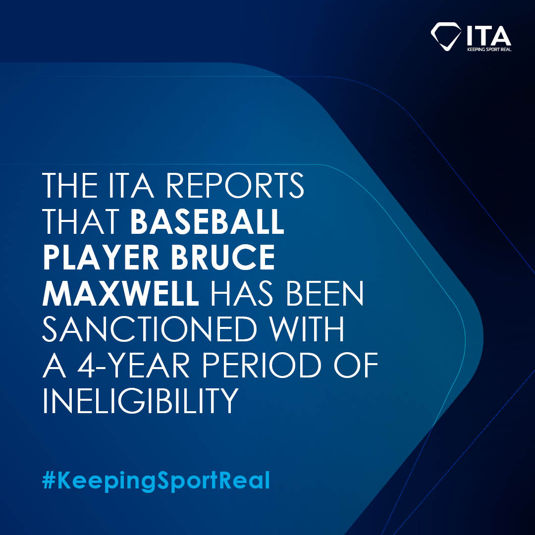 The ITA, on behalf of the <a href="/WBSC/">WBSC ⚾🥎</a>, reports that German baseball player Bruce Maxwell has accepted a four-year period of ineligibility after testing positive for the prohibited substance Amphetamine.

▶️bit.ly/4lFb4jG

#KeepingSportReal