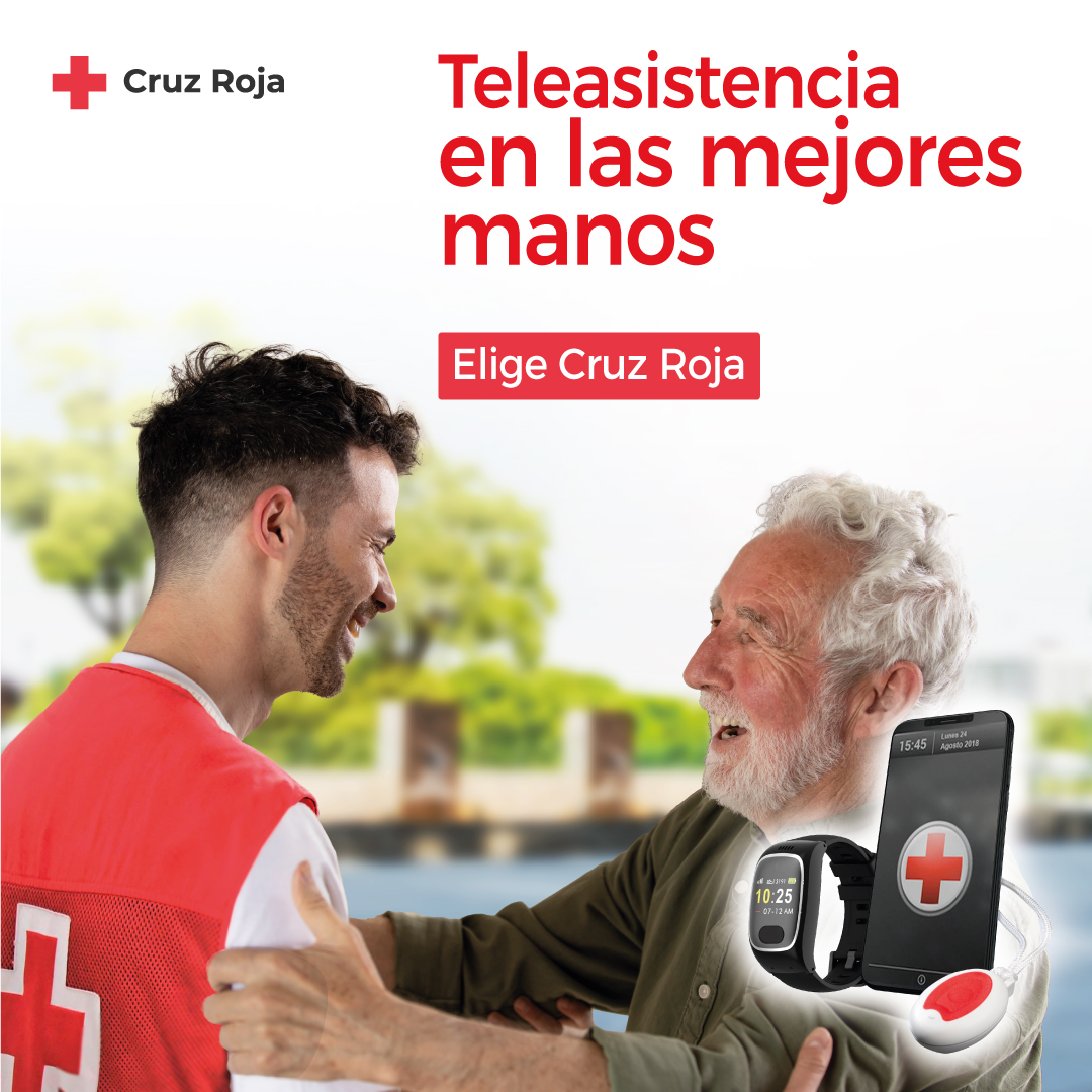 Estamos comprometidos en cuidar a quienes lo necesitan. Cuenta con el servicio de teleasistencia y con la garantía de saber que #CruzRoja está al otro lado.