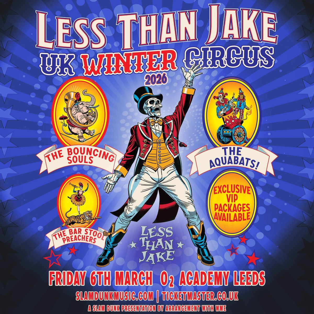 slamdunkpresent's tweet image. Tickets are ON SALE NOW for @LessThanJake at @O2AcademyLeeds on Friday 6th March with special guests @BouncingSoulsNJ, @TheAquabats & @BarPreachers 🙌
For fans of all things ska punk, you don't want to miss out on this one!
Book now from slamdunkmusic.seetickets.com/event/less-tha…