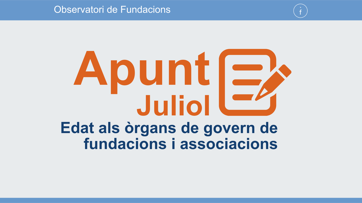 🔍Quina és la mitjana d’edat dels òrgans de govern de #fundacions i #associacions?

📑Amb el nou 'Apunt' de l'OdF analitzem la distribució d’edat dels membres de patronats i juntes directives d'entitats no lucratives

T'ho expliquem al nostre web!👇
ccfundacions.cat/saps-quina-es-…