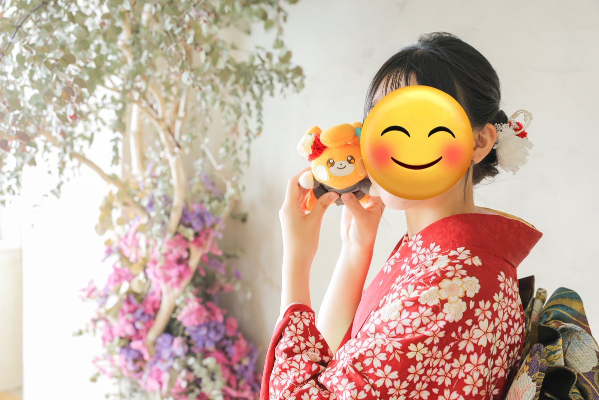 ayumi_irod's tweet image. 成人式の前撮りはパモちゃんと🧡