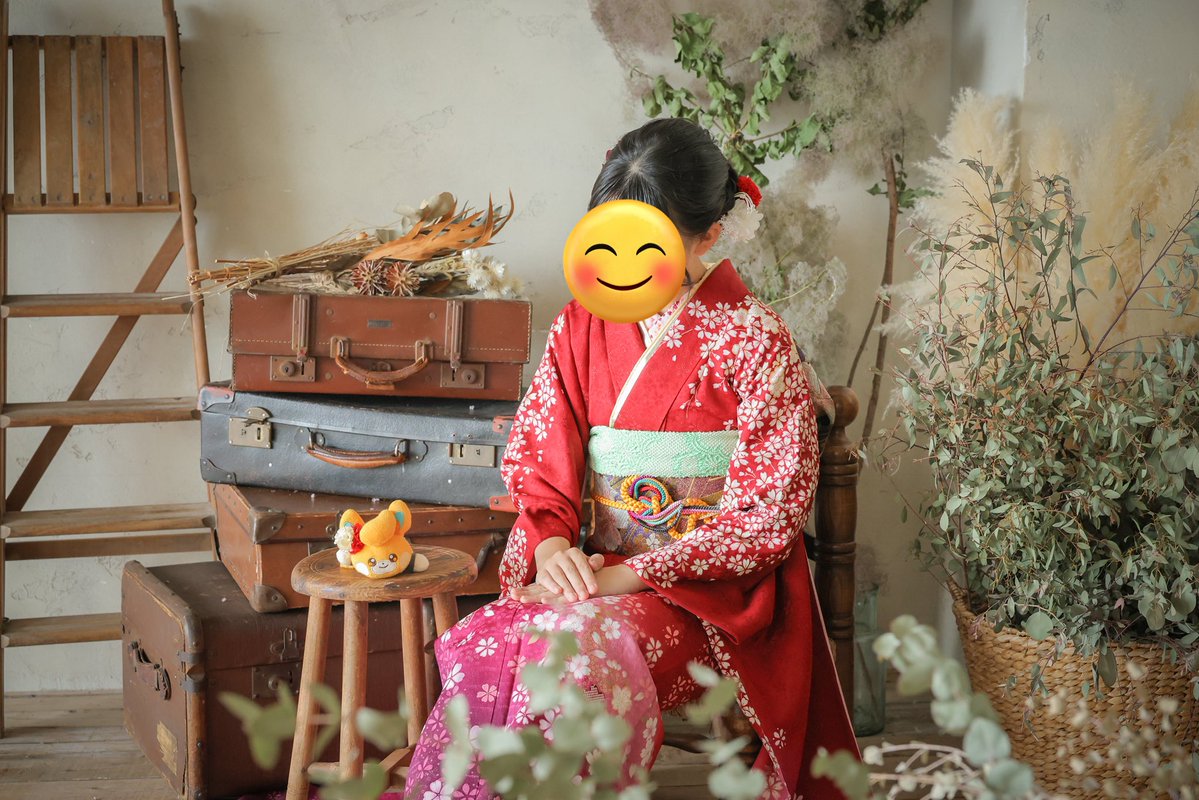 ayumi_irod's tweet image. 成人式の前撮りはパモちゃんと🧡