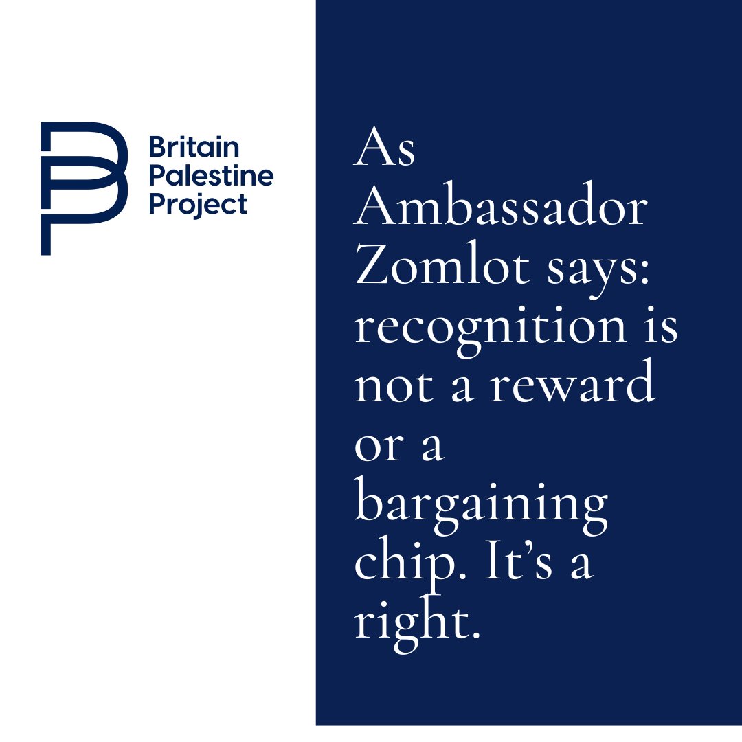 As Ambassador Zomlot says: recognition is not a reward or a bargaining chip. It’s a right. 147 countries have recognised Palestine. The UK’s delay is not neutrality—it’s complicity in occupation. 
#RecognisePalestine #EndTheOccupation