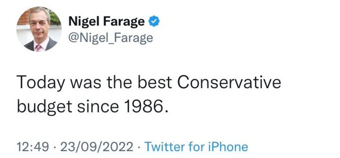 I'll never forget Farage saying this about the Liz Truss budget. It cost my family thousands when remortgaging.