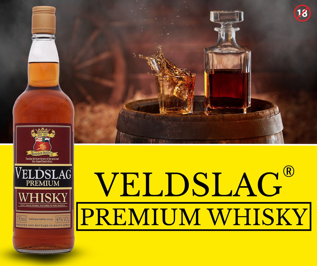 BattlefieldDis2's tweet image. ⚔️ Matured in port barrels. Built on heritage.
Veldslag® Premium Whisky is bold, smooth, and forged with character. A true South African spirit. 🥃

🛒 Shop now 👉 bat-distel.co.za
🛡️ Drink met jou hart®
#VeldslagWhisky #BattlefieldDistillery
18+ | Drink responsibly