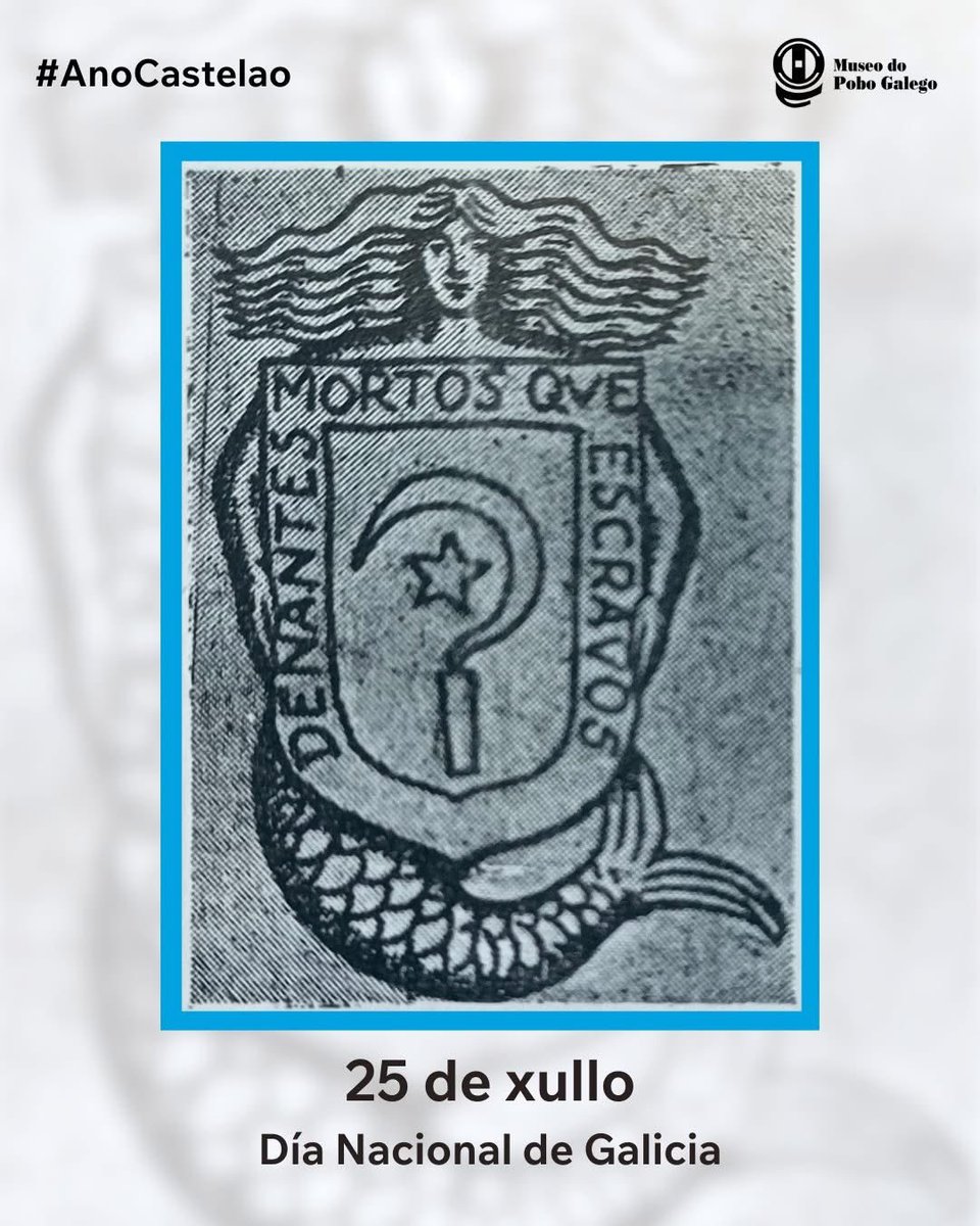 Os tres símbolos oficiais de Galicia son a bandeira, o escudo e o himno, egulados pola Lei de símbolos de Galicia (29 de maio de 1984).

✍️ Daniel Rodríguez Castelao deseñou esta bandeira galega alternativa nun número da revista Nova Galiza publicado en 1937 en Barcelona.