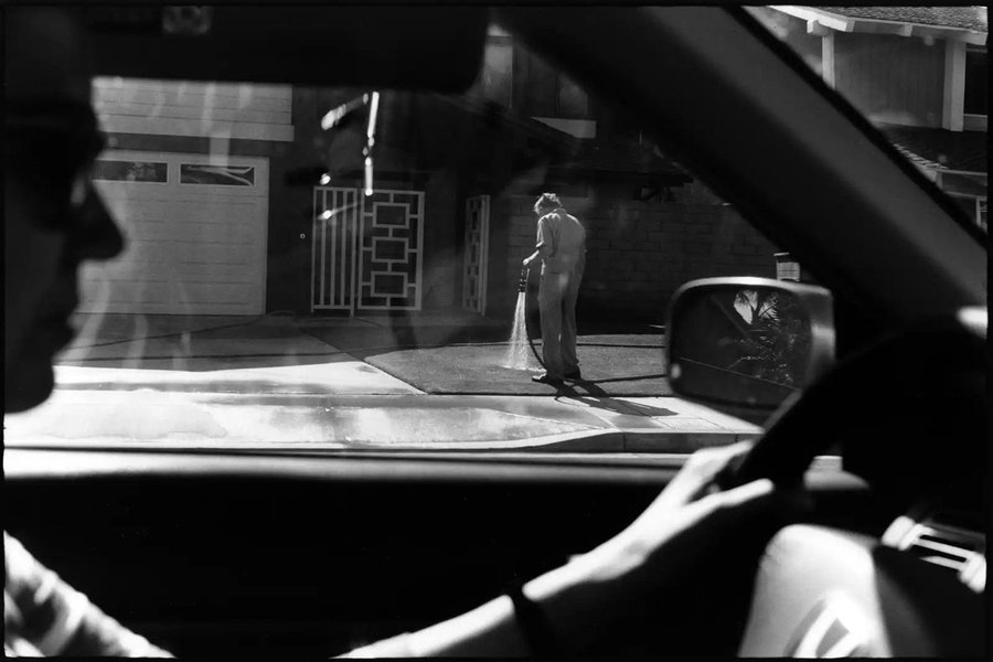 good morning 

Man watering lawn, 2013 • Ed Templeton •