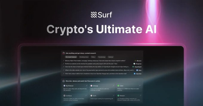 CryptoBTCSZ's tweet image. 厌倦了传统学习模式的笨重与低效?你的AI冲浪搭档
@Surf_Copilot
正在重塑知识的获取方式——就像与最聪明的朋友在咖啡馆闲聊时,不经意间解锁整个领域的核心逻辑。
我们让专业洞察变得像刷社交媒体一样自然:
✓ 复杂概念秒变“梗图”级易懂
✓ 实时互动,像聊天一样获取智库级分析
✓…