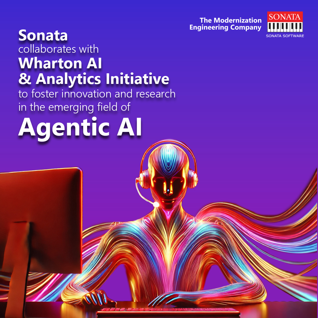 Exciting News! Sonata Software collaborates with Wharton AI &amp; Analytics Initiative (WAIAI) to advance understanding of Agentic AI in enterprise operations. 

Press Release: sonatasw.co/3IZffZ4

#WhartonAI #WAIAI #AgenticAI #AgentBridge #EnterpriseAI 

<a href="/WhartonAIAI/">Wharton AI & Analytics Initiative</a>