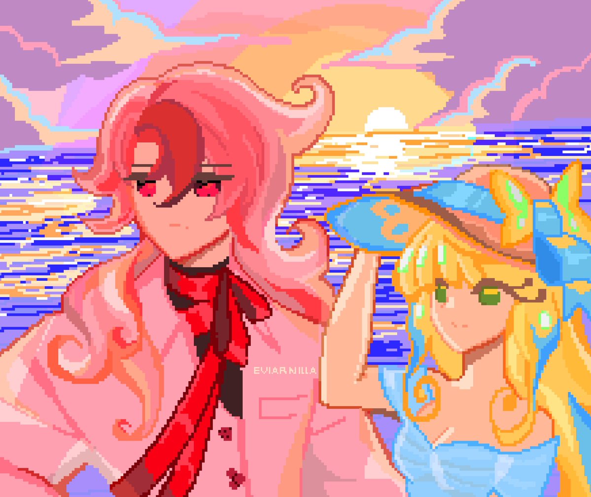 Eviarnilla's tweet image. Drawing sglv pixel art is pretty fun