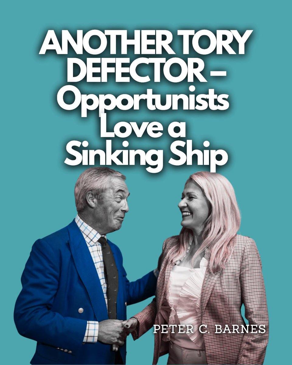 PCBarnes123's tweet image. ANOTHER TORY DEFECTOR –
Reform UK is bleeding members, losing council seats polling behind the GREENS, and selling £17bn ‘Lawless Britain’ fairytales.
This isn’t leadership – it’s desperation.
📌 Full breakdown → open.substack.com/pub/pcbarnes12…
@Nigel_Farage @reformparty_uk…