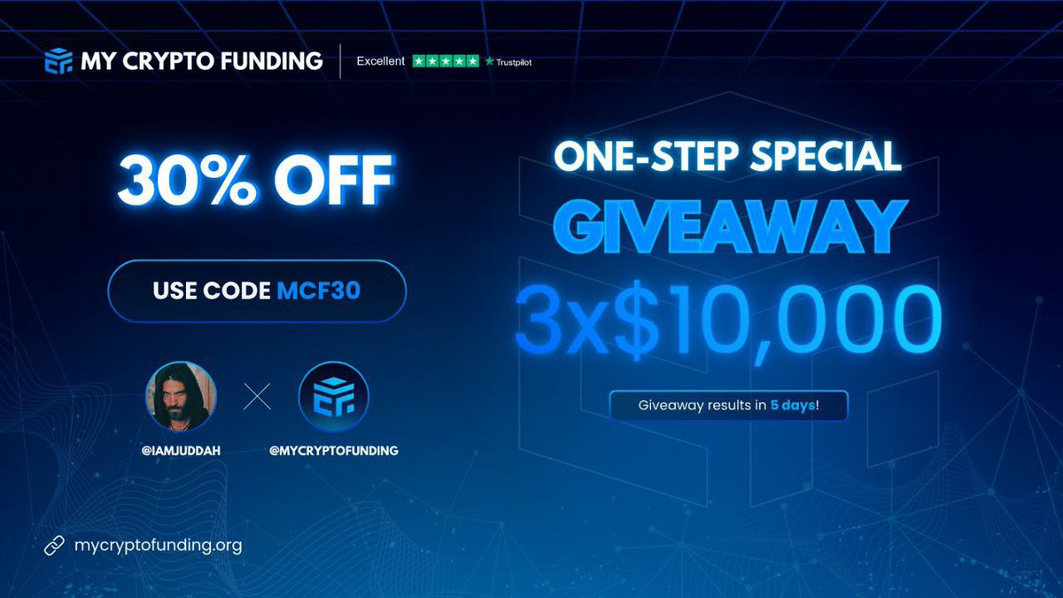 𝐉𝐮𝐝𝐝𝐚𝐡™ (@iamjuddah) on Twitter photo 🎉 One-Step Special Giveaway 🎉
To enter:
1️⃣ Follow: @Iamjuddah <a href="/MyCryptoFunding/">My Crypto Funding</a> & <a href="/muthaiah4x/">𝗭𝝨𝗡𝗜𝗧𝗦𝗨 🔱</a>
2️⃣ LIKE, REPOST AND TAG 3 FRIENDS
3️⃣ Vote for MCF In the following polls
A) thetrustedprop.com/prop-firm-awar…
B) thetrustedprop.com/prop-firm-awar…
4️⃣ Drop the voting screenshots below
WINNERS IN 🎉 One-Step Special Giveaway 🎉
To enter:
1️⃣ Follow: @Iamjuddah <a href="/MyCryptoFunding/">My Crypto Funding</a> & <a href="/muthaiah4x/">𝗭𝝨𝗡𝗜𝗧𝗦𝗨 🔱</a>
2️⃣ LIKE, REPOST AND TAG 3 FRIENDS
3️⃣ Vote for MCF In the following polls
A) thetrustedprop.com/prop-firm-awar…
B) thetrustedprop.com/prop-firm-awar…
4️⃣ Drop the voting screenshots below
WINNERS IN