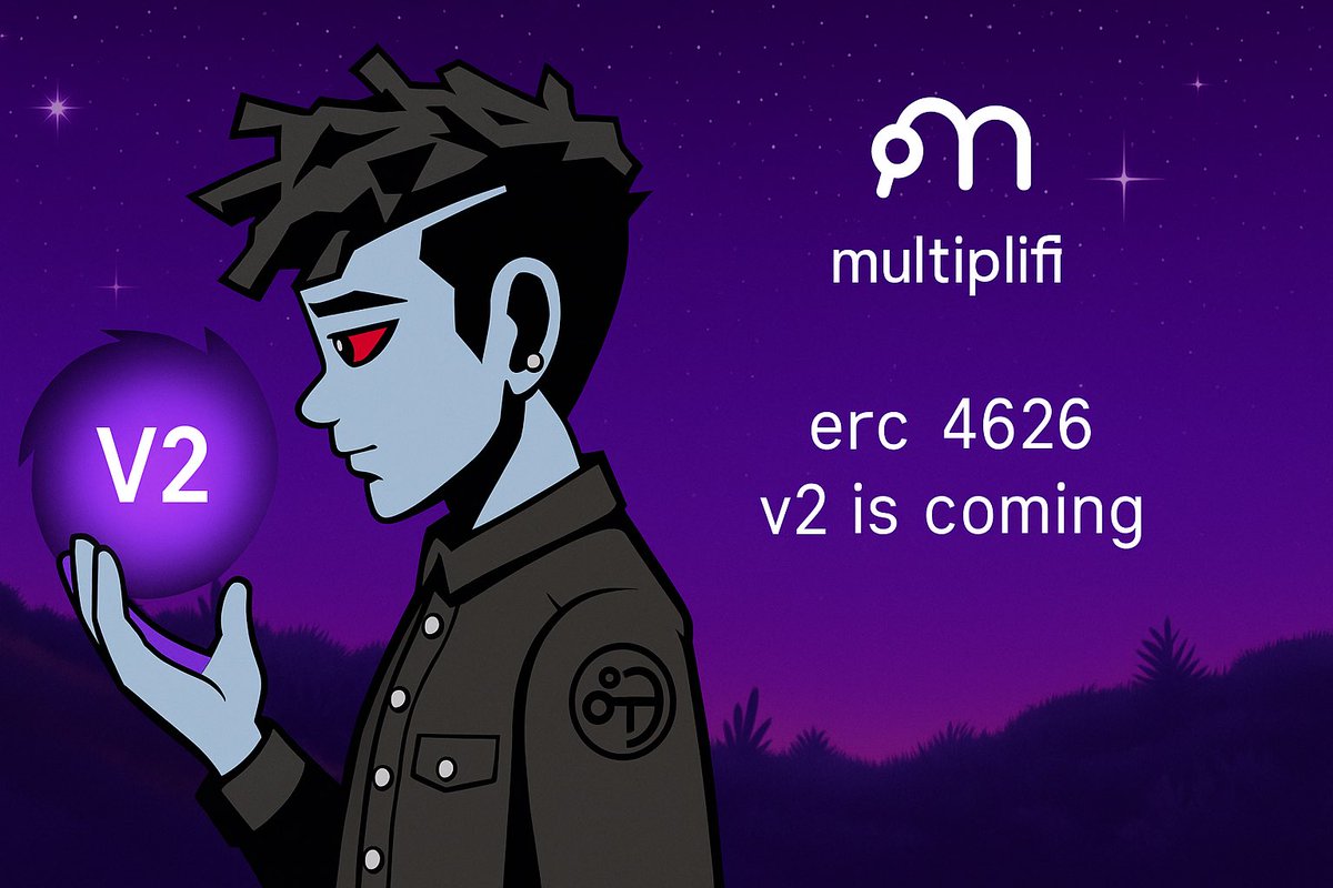 you might have been wondering what <a href="/multiplifi/">Multipli.fi</a> meant by V2 upgrade in the tweet dropped by <a href="/Shaaran5/">Shaaran 🛸</a> 

here’s a quick breakdown of what’s coming 👇🏽

@multilifi is upgrading to the ERC-4626 standard and calling it multipli V2.

why this matters?

because DeFi deserves better
