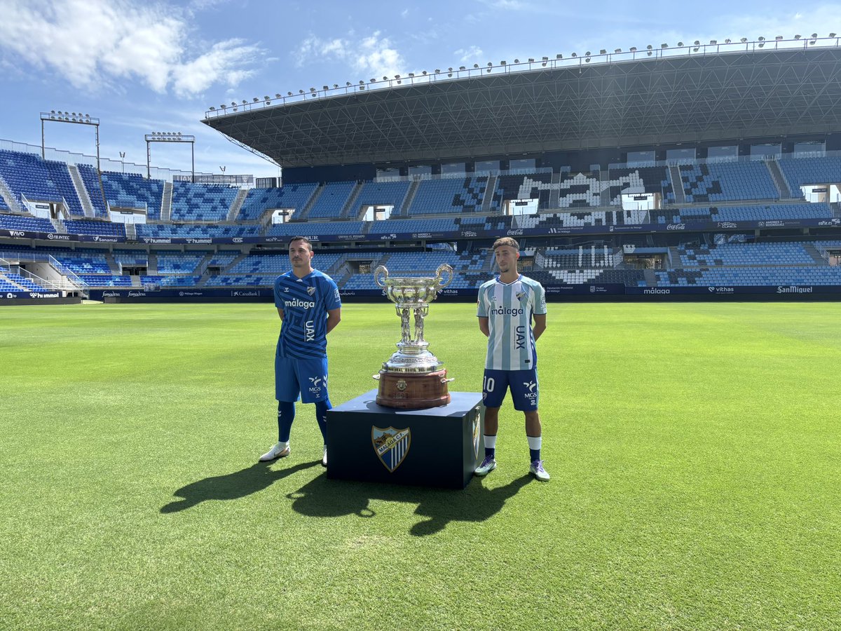 Presentación de la XXXV edición del trofeo Costa del Sol que enfrentará al Málaga con el Betis, el próximo 9 de agosto en La Rosaleda