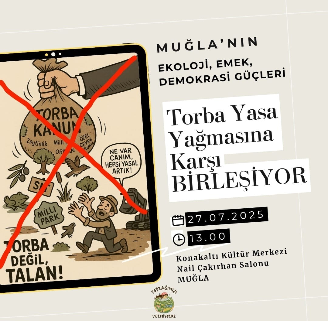 iklimadaleti_k's tweet image. Resmi Gazete’de yayınlanan “Süper Talan Yasasının” yıkıcı etkileri hayatlarımıza girmek üzere. Bu torba yasa ile gasp edilecek haklarımız için mücadele hazırlığımızı yapmak, yasanın getirdikleri konusunda bilgilenmek ve güçlü bir direniş sergilemek için neler yapabileceğimizi…