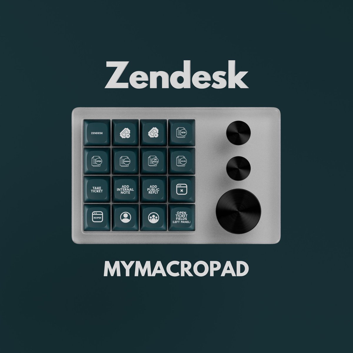 macropadio's tweet image. Zendesk Mymacropad by macropad.io. Available soon on kickstarter. Macropads with shortcut icons for over 100 software application available. Reserve yours now at . #macropad #mymacropad #zendesk