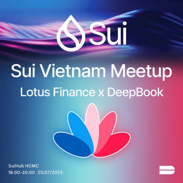 SuiHub APAC (@suihubapac) on Twitter photo Explore how <a href="/DeepBookonSui/">DeepBook Protocol on Sui</a> and <a href="/Lotusfinance_io/">Lotus | SUI 🪷</a> are redefining DeFi on Sui. Decode on-chain order books, AMMs, vault strategies, and DeFi risk control—all in one night of insights and discussion at SuiHub, HCMC 🇻🇳.
🗓 6PM–8PM
📍 SuiHub, HCMC
🔗 lu.ma/11fz9hnt Explore how <a href="/DeepBookonSui/">DeepBook Protocol on Sui</a> and <a href="/Lotusfinance_io/">Lotus | SUI 🪷</a> are redefining DeFi on Sui. Decode on-chain order books, AMMs, vault strategies, and DeFi risk control—all in one night of insights and discussion at SuiHub, HCMC 🇻🇳.
🗓 6PM–8PM
📍 SuiHub, HCMC
🔗 lu.ma/11fz9hnt