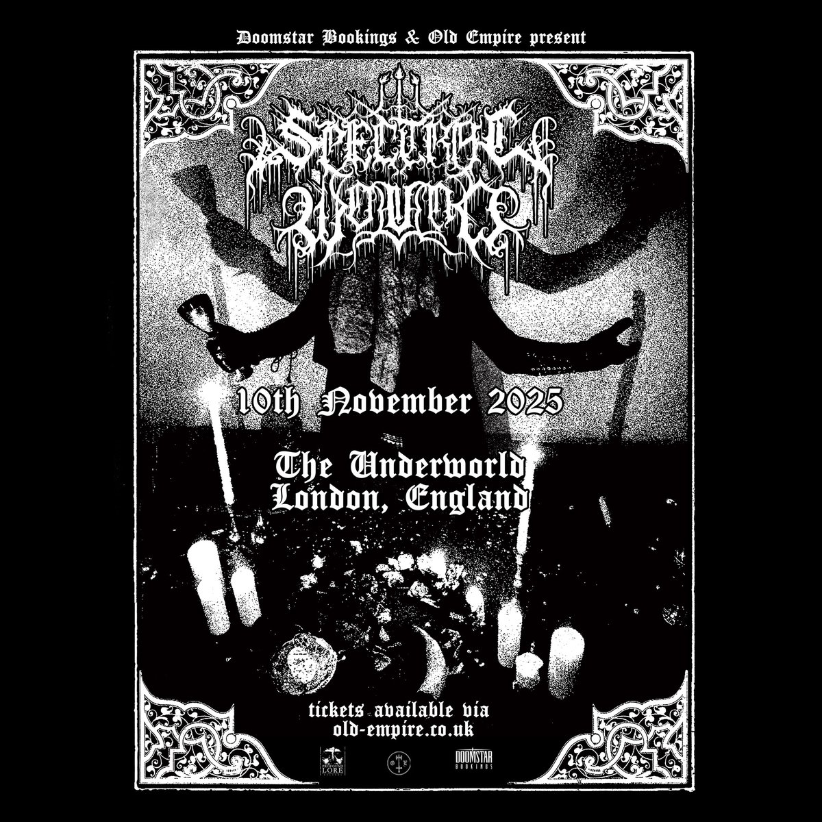 TheUnderworld's tweet image. On Sale Now โ Montreal black-metal force #SpectralWound, live at @TheUnderworld, Monday 10 November. Music for the poisoned, the futile, the debauched and profane.
๐๏ธ tinyurl.com/UWspectral
๐ถ spoti.fi/3dIotnj
Presented by @Old_Empire and @DoomstarAgency