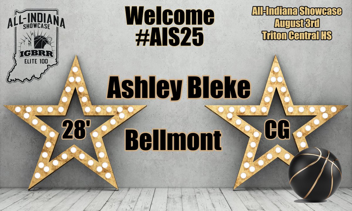 Welcome 28' CG Ashley Bleke, Bellmont, to the All-Indiana Showcase. #AIS25
<a href="/blekeashley22/">Ashley</a> 
August 3rd @ Triton Central HS  IGBRR.COM