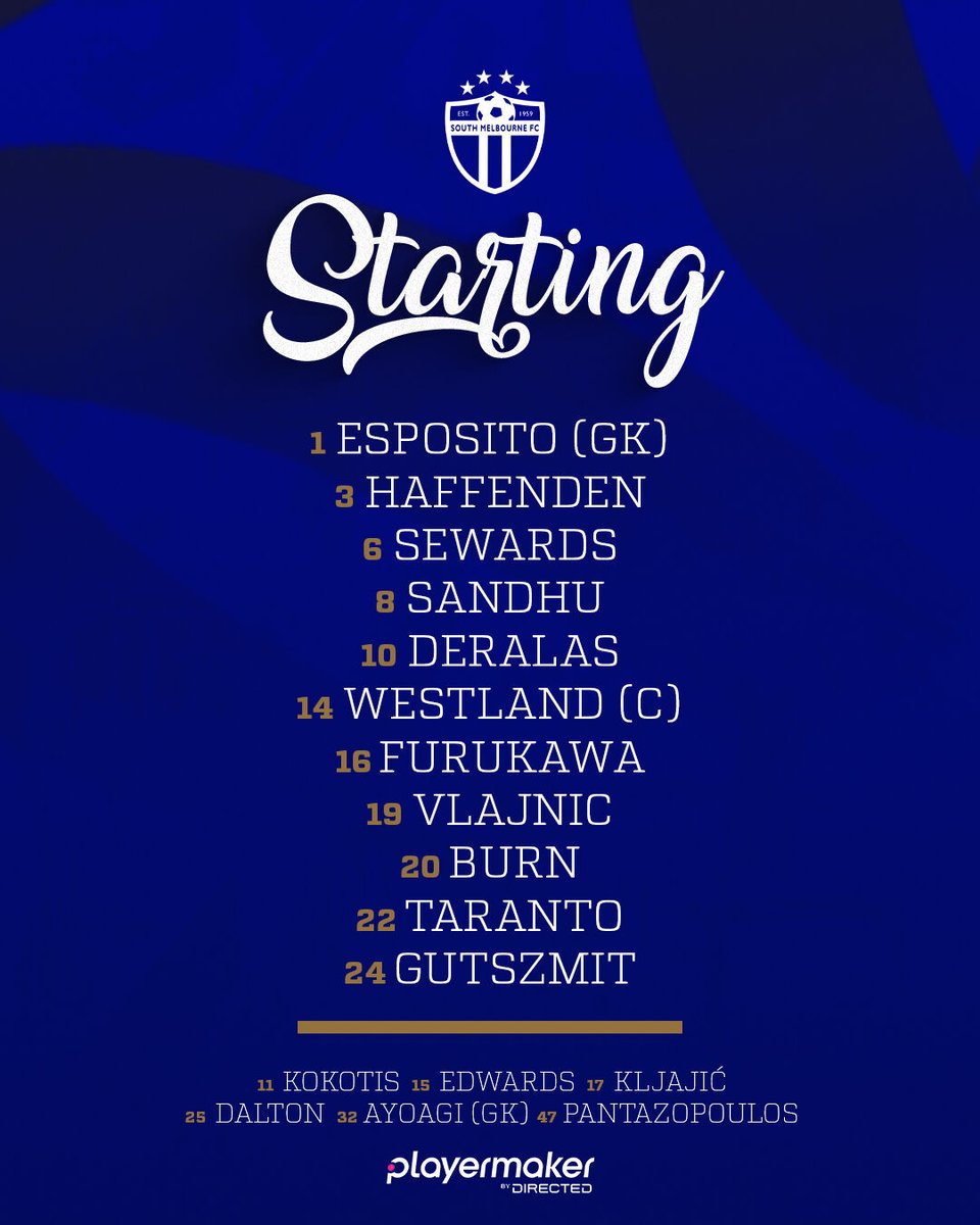 smfc's tweet image. Our line-up is in for tonight’s clash away at a freezing Spring Hills.
Captain Francesca Iermano misses out with a minor injury, with Meisha Westland stepping up to wear the armband.
Talented youngsters Heidi Dalton and Alexis Pantazopoulos return via the bench following their…
