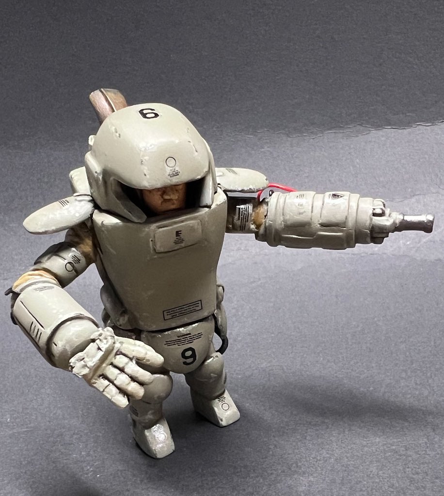 sachiusu's tweet image. 夏ワンフェスさちうす堂の新作はすんたらAFSです。SF3Dオリジナルの衝撃!横山先生作例のオリジナルモデルをリスペクトしています!2〜4枚目の写真はサテライトデカール を使用しダメージ塗装しています!
#WF2025S
#マシーネン