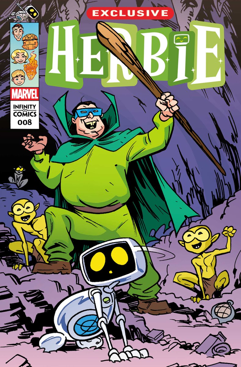 StockmanNate's tweet image. This week's issue H.E.R.B.I.E. come face to face with the arch nemesis of the Fantastic Four! No, not that one. No, not them either. Or them...
Hmm, let's rephrase- This week H.E.R.B.I.E. meets THE MAN MOLE.
Wait, that doesn't sound right. Eh- You get the picture!