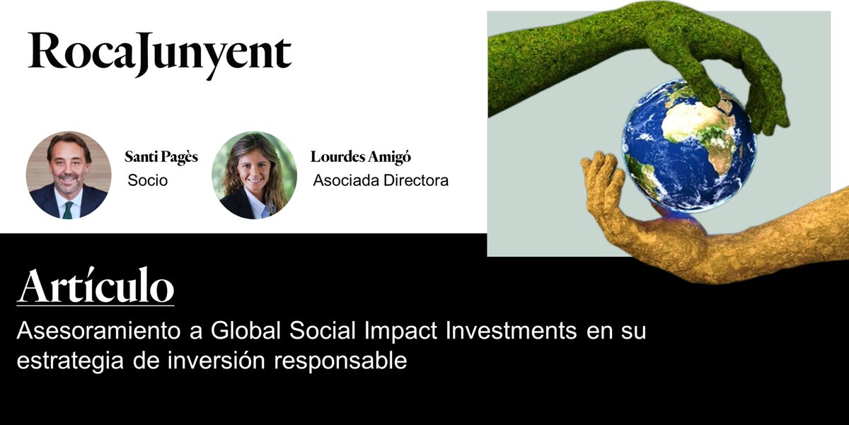 En #RocaJunyent hemos asesorado a Global Social Impact Investments (GSI) en dos operaciones de impacto lideradas por GSIF España con el objetivo de generar impacto económico, social y territorial.
Participaron Santi Pagès y Lourdes Amigó. 
👉t.ly/gyE2Y
