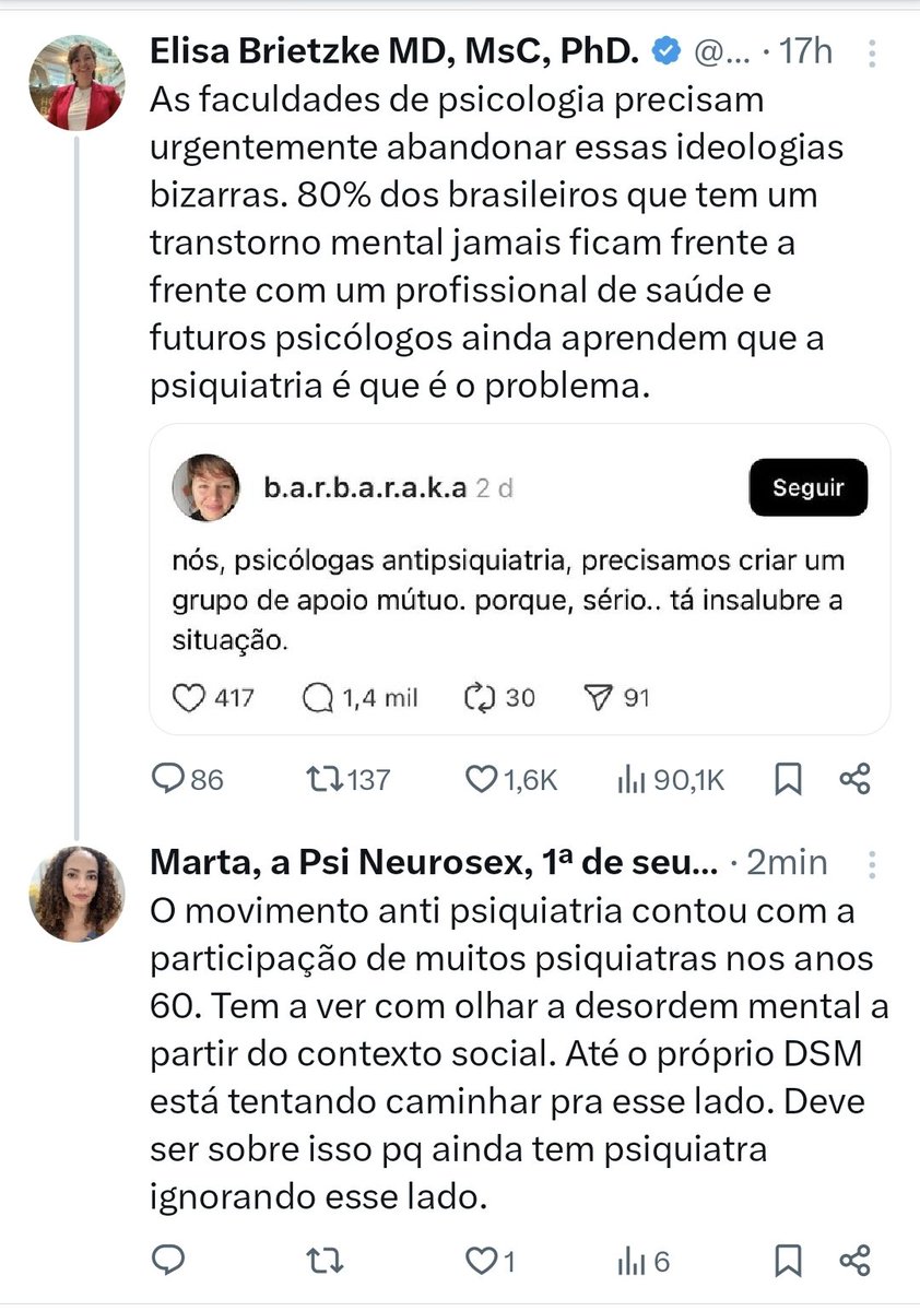 psicontraponto's tweet image. Psicólogo de vdd sabe que não dá conta de tudo sozinho. Muitos distorceram o que foi o movimento e acham que a psicologia está acima de qualquer coisa. Mas muitos psiquiatras também ignoram completamente o contexto social e familiar do paciente. A ideologia está dos 2 lados!