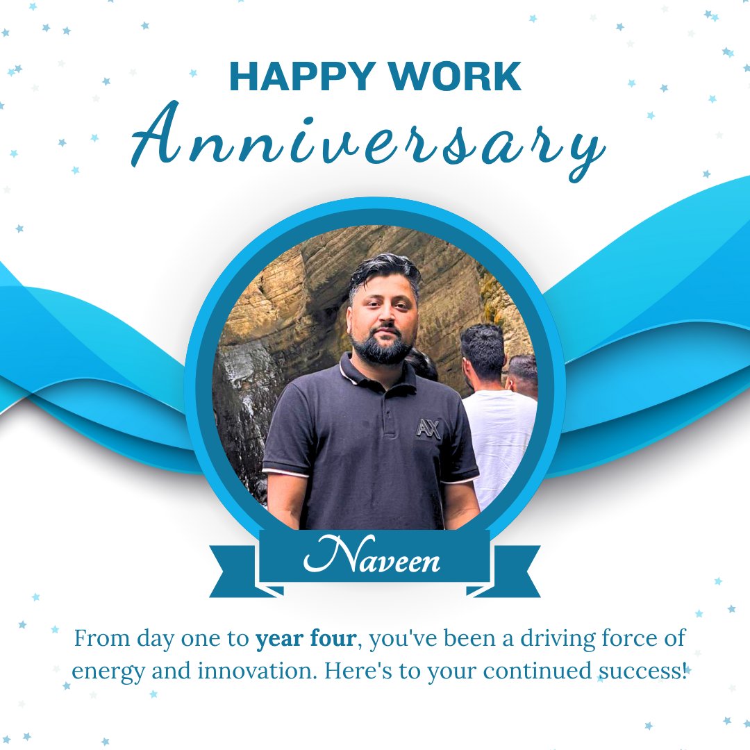 Web_setters's tweet photo. Time flies when you're doing great things! Congrats on completing 4 years of excellence with us.
Happy Work Anniversay Naveen!
#websetters #work #corporate https://t.co/Z5DetMTMQx