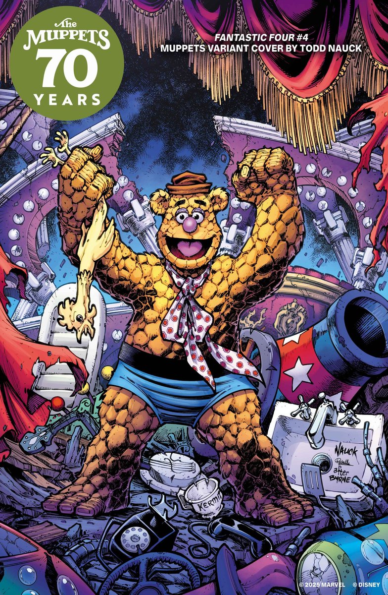 DisneyReact's tweet photo. ‼️ Marvel Comics se suma a celebrar el 70 aniversario de #LosMuppets con estas nuevas portadas alternativas https://t.co/r7VlbOveAv
