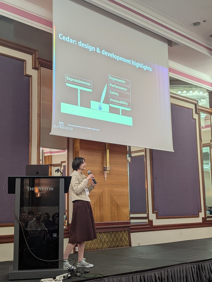 Emina Torlak from <a href="/AWS/">Amazon Web Services</a> delivered a wonderful keynote about the Cedar authorization engine. #cav2025