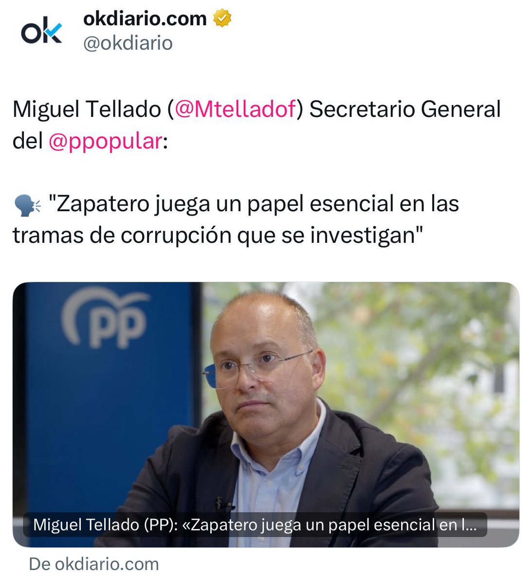 fcodavidgc's tweet photo. Este señoro debería de lavarse la boca antes de hablar del Presidente Zapatero, político íntegro y ejemplar. Sus intentos de esparcir fango no hacen más que evidenciar su nerviosismo, inoperancia e inutilidad. https://t.co/x1Xva7par0