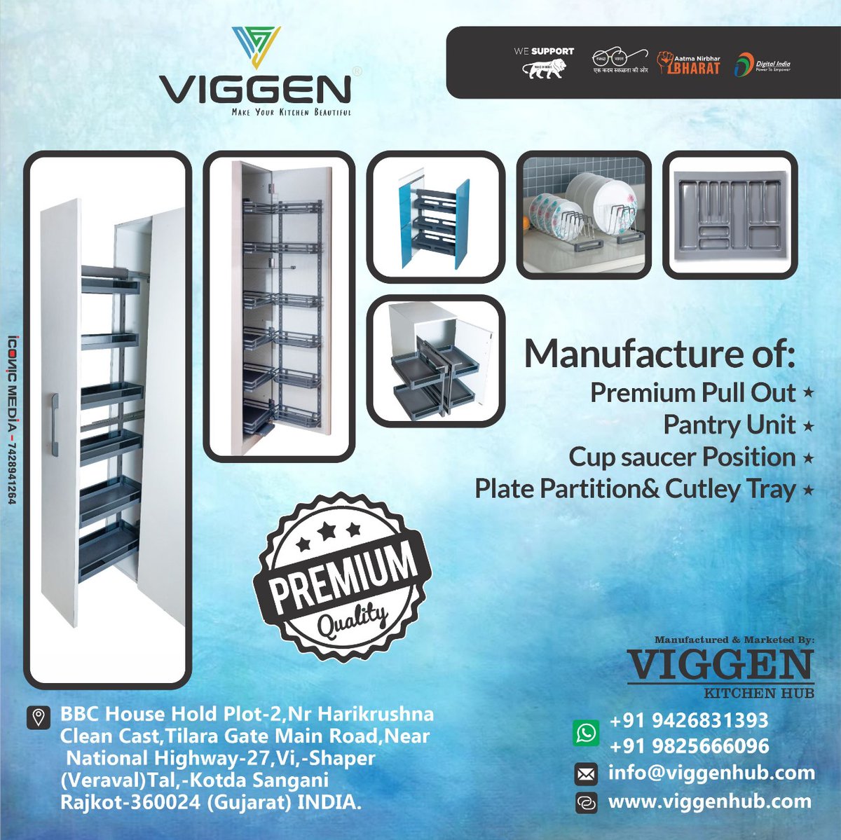voiceofhardware's tweet image. For inquiry via WhatsApp click:- V-O-H.short.gy/91-9426831393

#kitchenaccesories
#kitchenware #kitchen #kitchenbaskets
#rajkot 

*VIGGEN KITCHEN HUB (RAJKOT)*
Mr. hemang Rawal - 9426831393
Mr.Jignesh Saparia - 9825666096

Email: info@viggenhub.com
Website: viggenhub.com