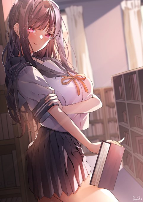 図書室でエンカした