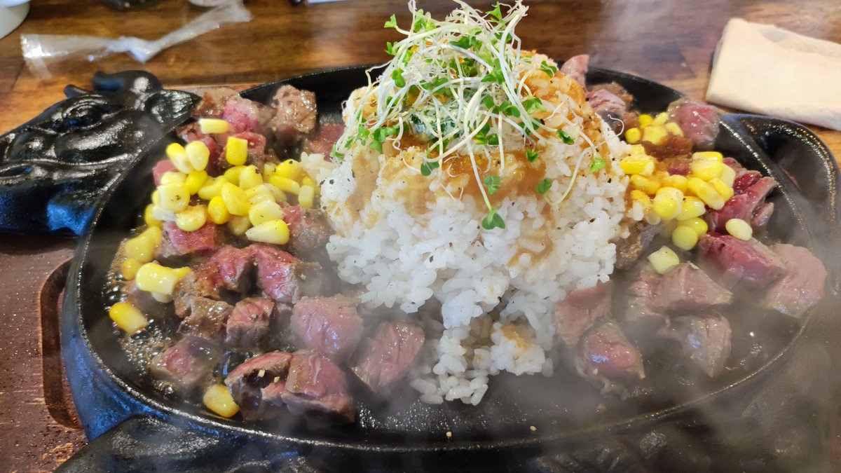 人生意気に感ずさんの、ペッパーライス、肉ーーー、美味しかったです🙇‍♂️😄✨