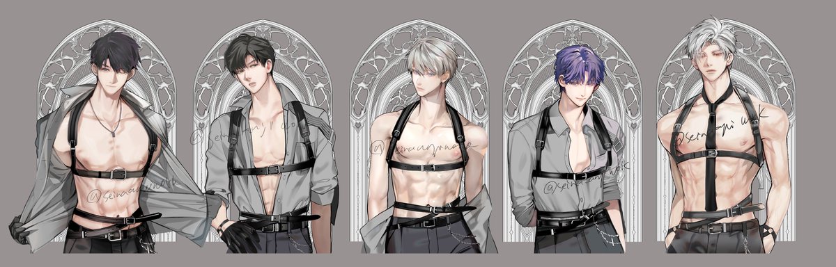seina_anji_work's tweet image. 恋と深空の男たち（改）