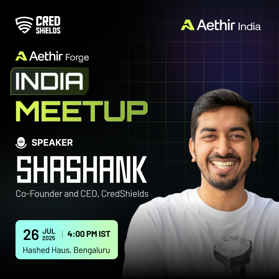 CredShields (@credshields) on Twitter photo Join <a href="/cyberboyIndia/">Shashank | CredShields</a> as he speaks at <a href="/AethirIndia/">Aethir India</a>’s Aethir Forge India Meetup in Bengaluru.
Dive into “Agents with Bodies: From digital NPCs to real-world robots running on-chain logic” — a session exploring how on-chain logic is powering the next wave of AI-driven agents and Join <a href="/cyberboyIndia/">Shashank | CredShields</a> as he speaks at <a href="/AethirIndia/">Aethir India</a>’s Aethir Forge India Meetup in Bengaluru.
Dive into “Agents with Bodies: From digital NPCs to real-world robots running on-chain logic” — a session exploring how on-chain logic is powering the next wave of AI-driven agents and