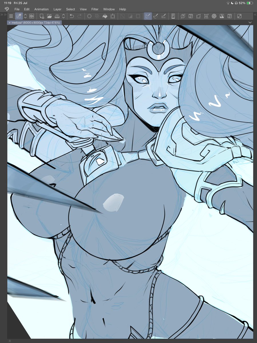 RossTheRedx's tweet image. Marvel’s Medusa work-in-progress thats remained untouch for months…
Please encourage me and give me reasons to finish it 🥹??
