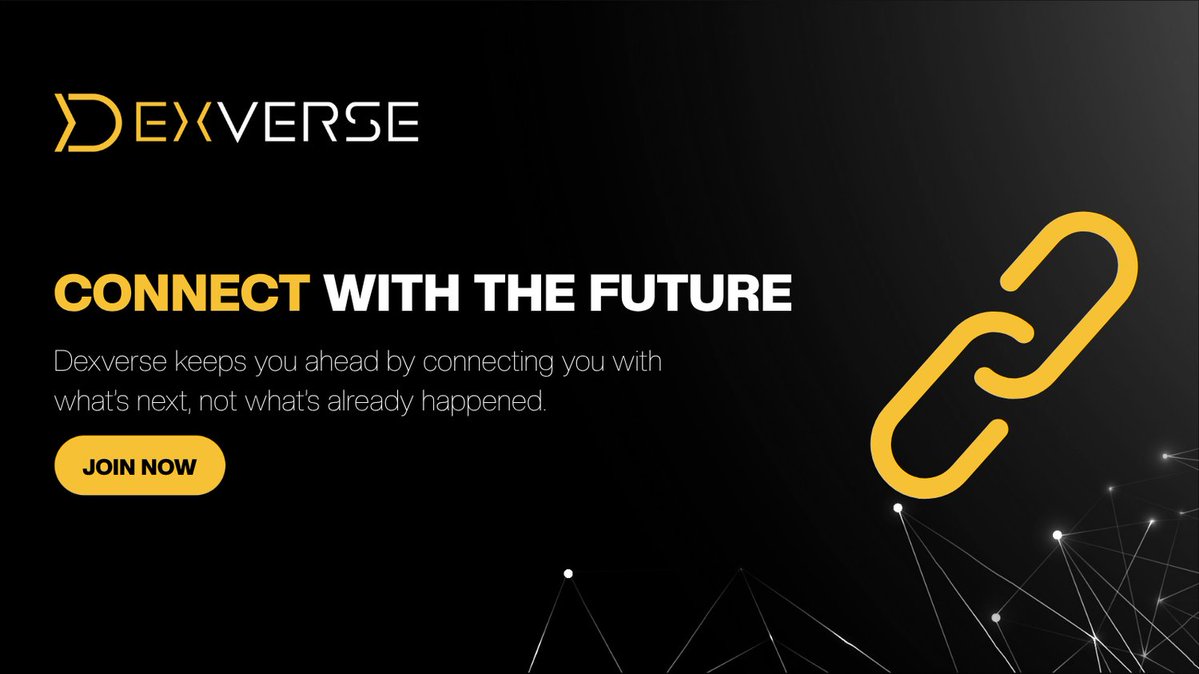 The future isn’t coming. It’s already in #Dexverse. 
#Crypto #Cryptocurrency #Blockchain #Trading