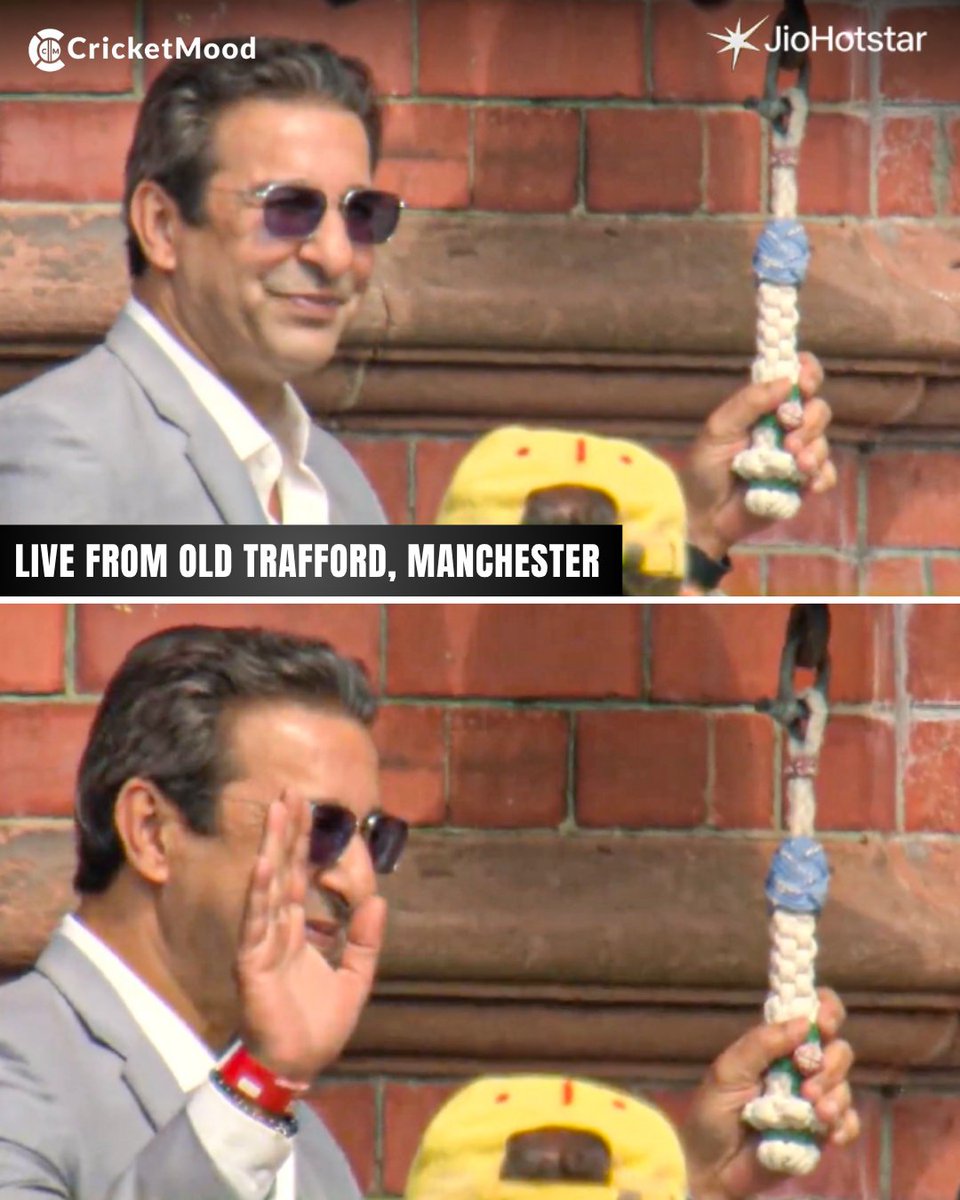 cricketmoodcom's tweet image. Iconic pacer Wasim Akram kicked off Day 3 by ringing the bell at Old Trafford! 🔔🔥

#WasimAkram #Day3Vibes #ENGvIND #TestMatch #CricketMoodOfficial

@ICC @BCCI @wasimakramlive @T20WorldCup @cricketworldcup @TheRealPCB