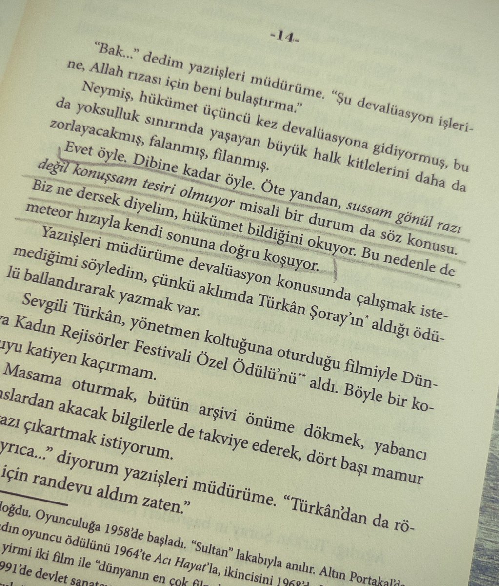 "Öte yandan, sussam gönül razı değil konuşsam tesiri olmuyor misali bir durum da söz konusu. Biz ne dersek diyelim, hükümet bildiğini okuyor. Bu nedenle de meteor hızıyla kendi sonuna doğru koşuyor."

📚 Osman Balcıgil/ Melek Terörist Fahişe
#neokuyorum #okuduğumkitap