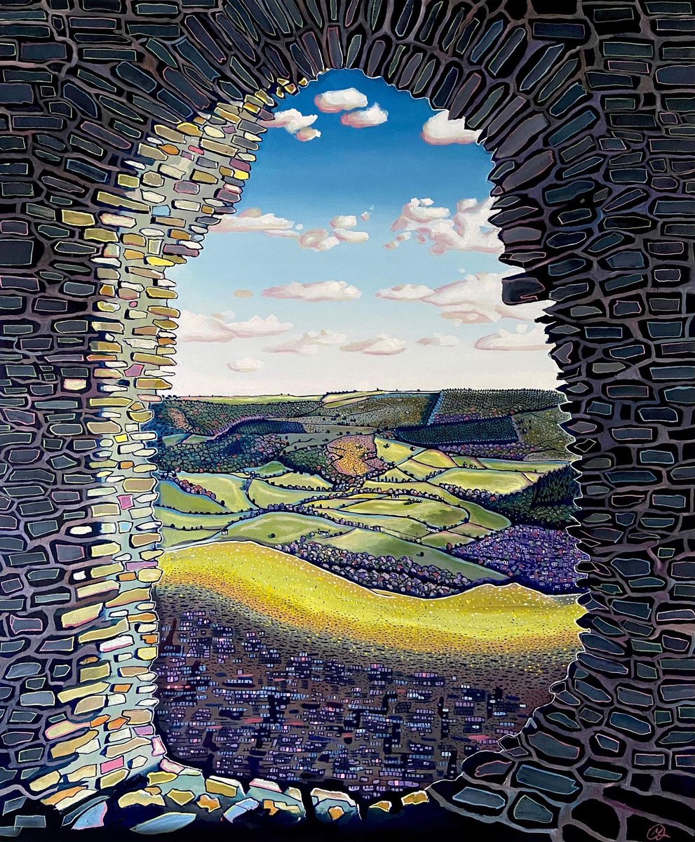 Mikey Jones (@mikeyjonesart) on Twitter photo Dinas Bran, oil on canvas. #Llangollen Dinas Bran, oil on canvas. #Llangollen