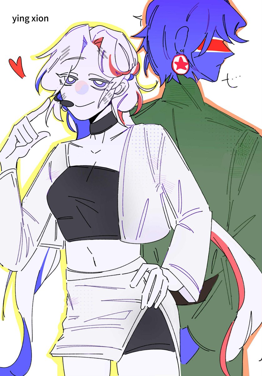 OuoJudy's tweet photo. 🇰🇷🇰🇵 sibling #CountryHumans 
#countryhumanssouthkorea #countryhumansnorthkorea https://t.co/vJ48fzMmpe