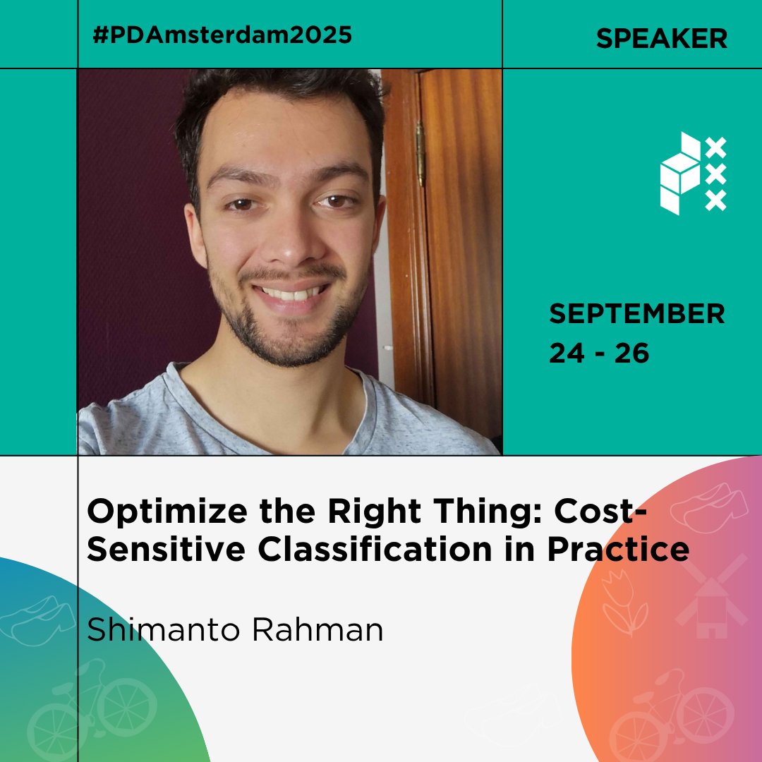 pydataamsterdam's tweet image. Not all model mistakes are equal. In “Cost-Sensitive Classification in Practice,” Shimanto Rahman shows how to train models that optimize for real-world impact using the Empulse library.
Explore the full program: amsterdam.pydata.org/program