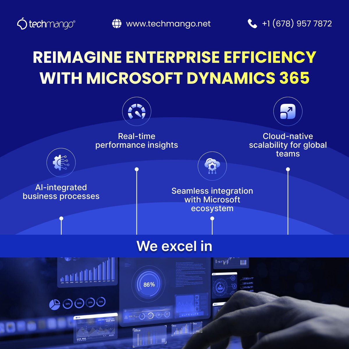 TechmangoS's tweet image. Techmango’s Dynamics 365 solutions enhance operations, customer experiences, and real-time decision-making across all departments.
For more information : techmango.net
#Dynamics365 #MicrosoftDynamics #Techmango #DigitalTransformation