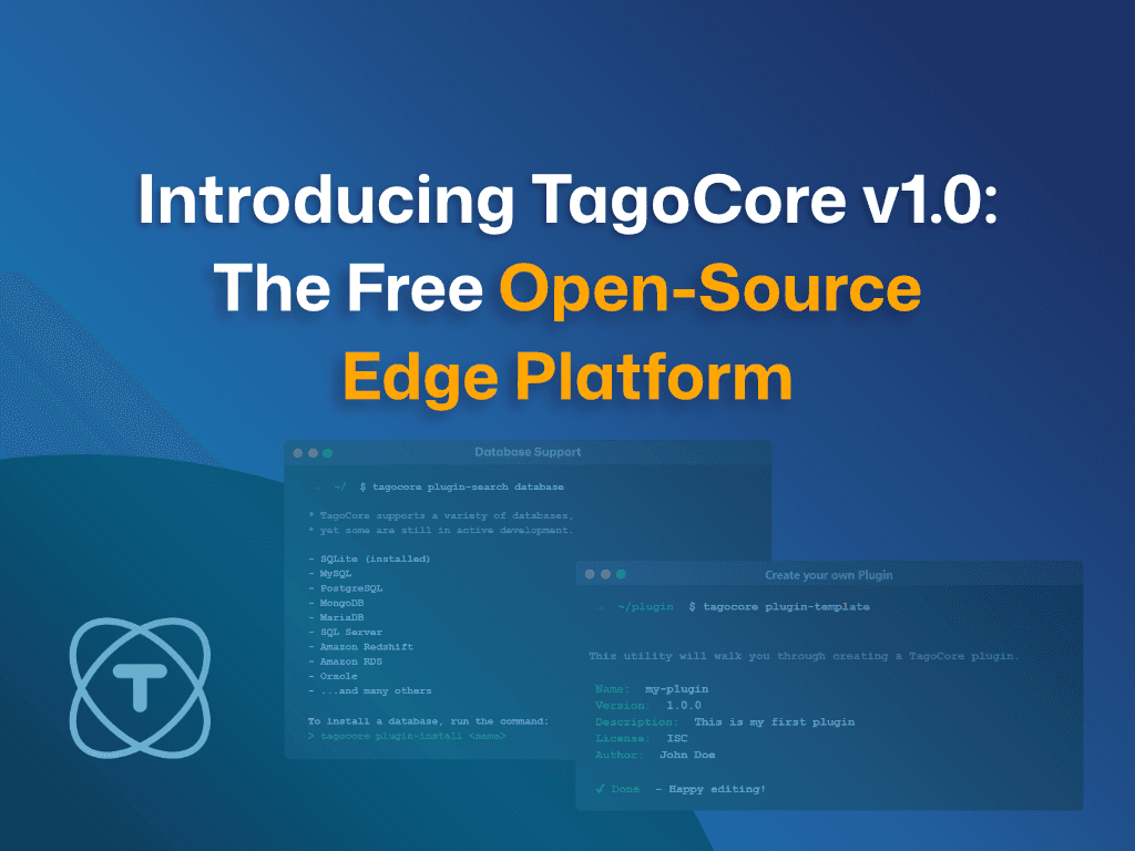 tagoio's tweet photo. IoT deployment shouldn't cost a fortune or crawl with latency.

TagoCore v1.0 just dropped - FREE edge computing that actually works.

No more beta. Production-ready. Zero licensing fees.

https://t.co/5UlQbGLgoh https://t.co/NYKPatP6Gl