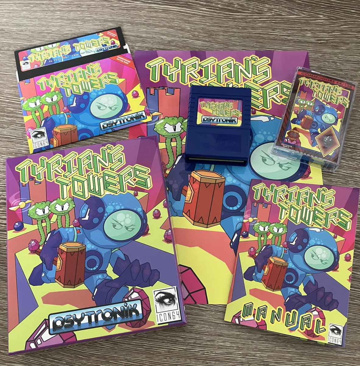 smilaicon64's tweet image. Tyrians towers has arrived from psytronik - beautiful packaging as always from Kenz #c64