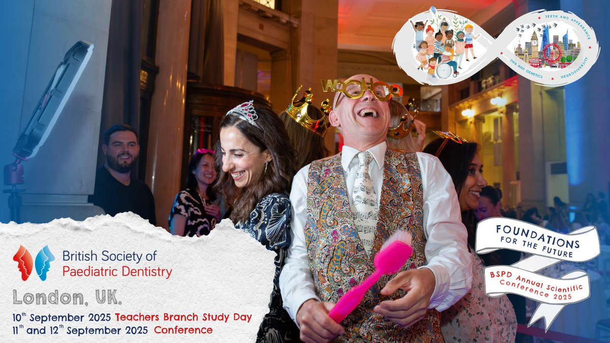 BSPDconf's tweet image. Have you bought your tickets for the #BSPD2025 Gala Dinner?
📅 11th September 2025
📍 De Vere Grand Connaught Rooms
🍽️ 3 Course Meal
Find out more and secure your spot 🔗 fitwise.eventsair.com/bspd-2025/soci…
@bspduk @connectTrainees @bspdteachers #paediatricdentistry #dentist