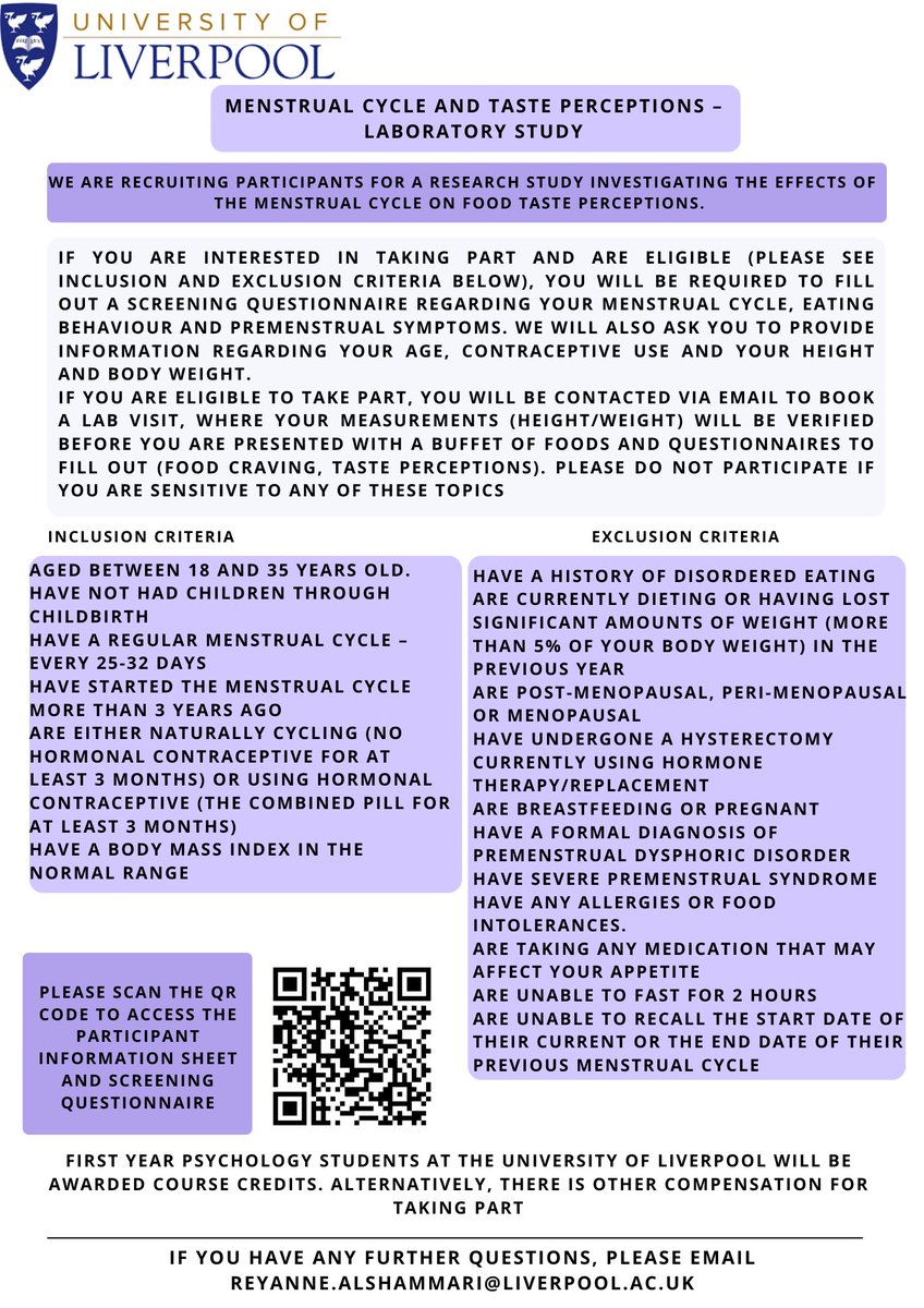 New study!

Please read the poster advertisement below and follow the link if you would like more information and to take part in the laboratory study.   

link to screening questionnaire: livpsych.eu.qualtrics.com/jfe/form/SV_5p…

Thank you!
