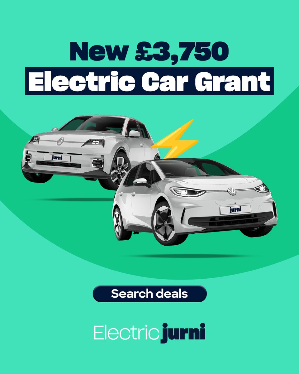 Jurni Leasing (@jurnileasing) on Twitter photo The Electric Car Grant is back! β‘
π Eligible cars confirmed 11 August
β
Up to Β£3,750 off EVs priced under Β£37k
π‘ MG, Kia, GWM & Leapmotor offering early discounts
Learn how it works π jurnileasing.co.uk/blog/electric-β¦
Explore electric lease deals π jurnileasing.co.uk/search?search-β¦ The Electric Car Grant is back! β‘
π Eligible cars confirmed 11 August
β
Up to Β£3,750 off EVs priced under Β£37k
π‘ MG, Kia, GWM & Leapmotor offering early discounts
Learn how it works π jurnileasing.co.uk/blog/electric-β¦
Explore electric lease deals π jurnileasing.co.uk/search?search-β¦